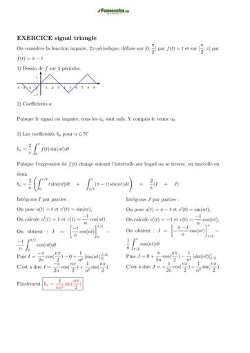 TP BTS signal triangle exercice Fourier 2 CORRECTION BY TEHUA