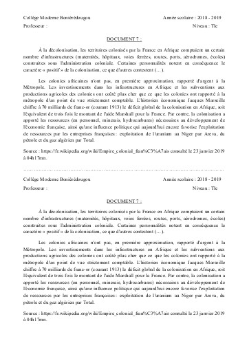 SUPPORT GEO Tle THEME 2 L1 DOC7