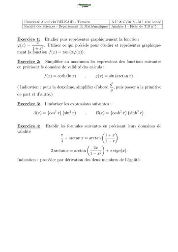 Analyse 1 2017 2018 Fiche 5 BY TEHUA