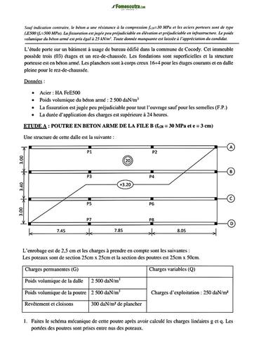 BTP DEVOIR SUR POUTRE EN BETON ARME BY TEHUA