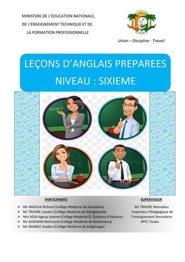 Cours COMPLET D'Anglais 6ieme 2025 2026