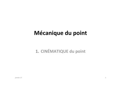 Cours L1 PC Cinematique