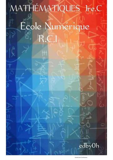 Cours ecole numerique MATHS 1ière RCI by Tehua