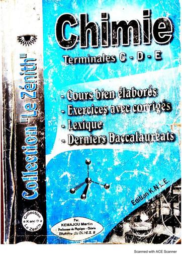 Livre Chimie Terminale C D et E by Tehua