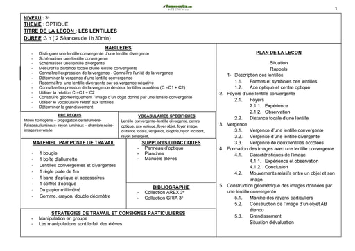 COURS COMPLET APC Physique-Chimie Niveau 3e