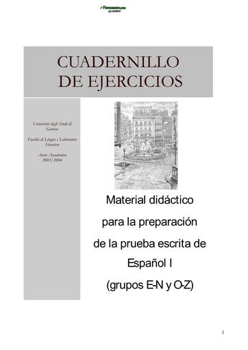 ENS ESPAGNOL CUADERNILLO DE EJERCICIOS BY TEHUA