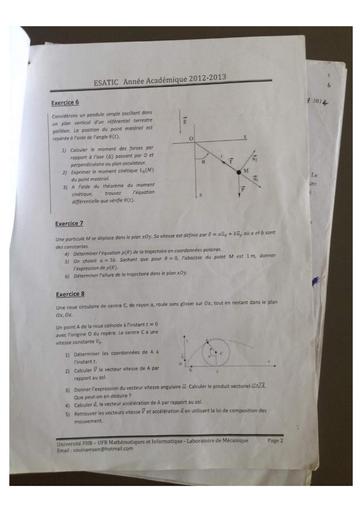 Petit Receuil de SUJETS SUR LA MECANIQUE PARCOURS SRIT L1.pdf