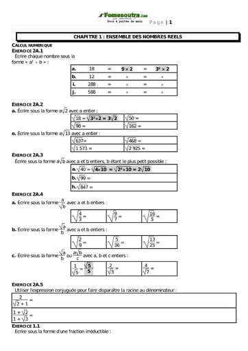 Cahier d’activités Maths - Seconde G2