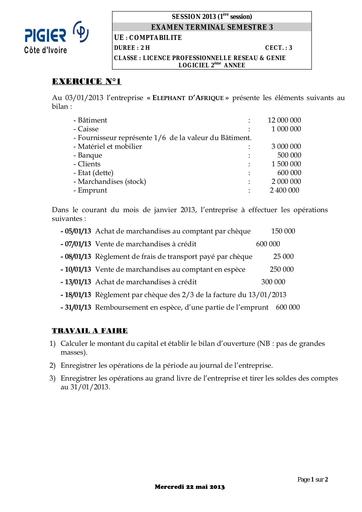 Sujet de comptabilité qui balaie tout le programme pour les bts industriel en comptabilité (gestion)