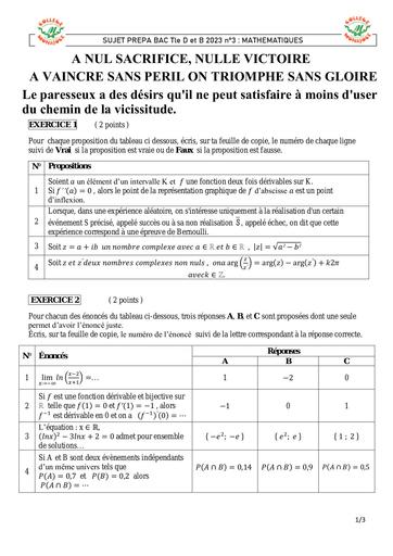 MATHS SUJET prépaBAC D n°8 2023 DJAHASHIKAN