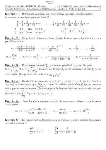 Analyse 3 Fiche 1 2018 2019 Corrige BY TEHUA