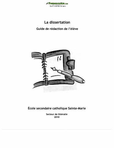 La dissertation - Guide de rédaction de l’élève