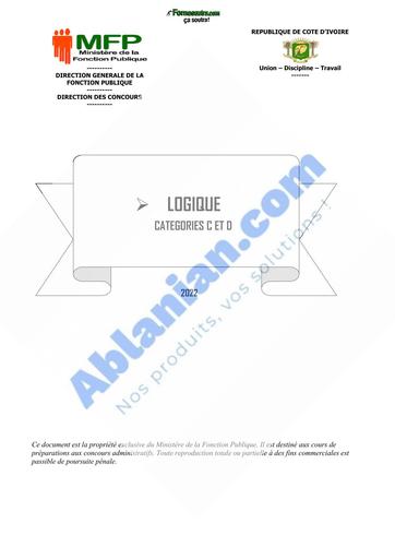 FP COURS LOGIQUE CATEGORIES C ET D 2022 by TEHUA