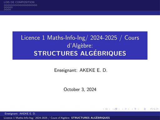 Chap 1 Structures Algébriq Beamer