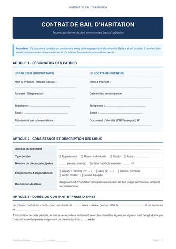 EXEMPLE DE CONTRAT DE BAIL IVOIRIEN MAISON BY TEHUA