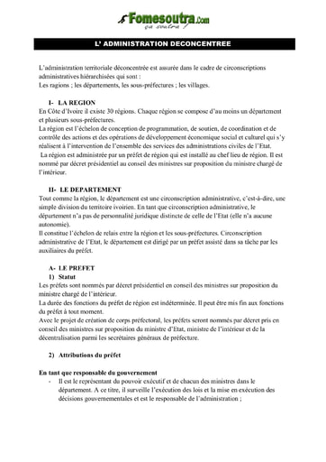 L'Administration déconcentrée - OPAJ