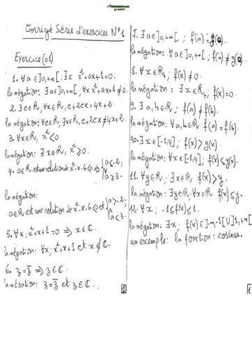 Solution TD1 Algèbre 1 MI L1 Djelfa BY TEHUA