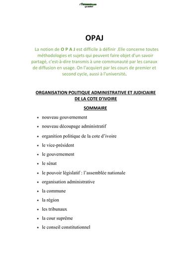 FP Concours Fonction Publique OPAJ BY TEHUA