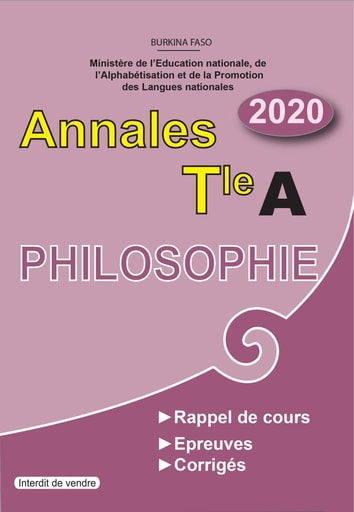 Annales de Philosophie niveau Terminale A