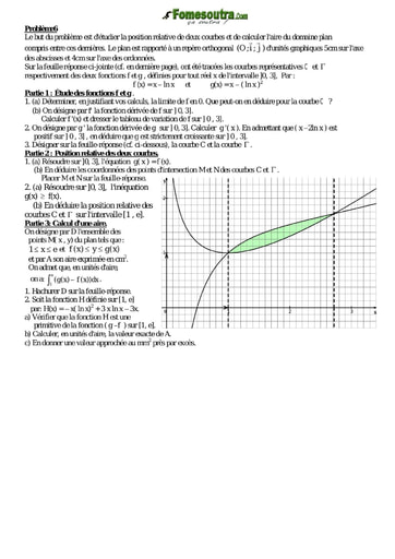 Problème 6 de maths niveau Terminale scientifique et BTS