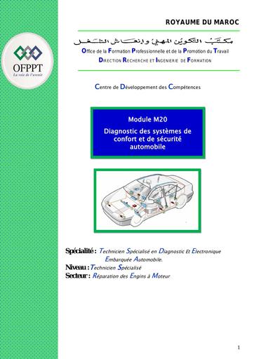 M20 Diagnostic des systèmes de confort et de sécurité automobile by Tehua
