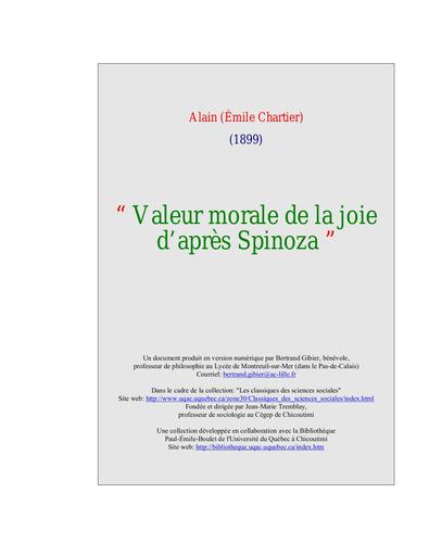 Philosophie   Valeur Morale De La Joie D'Après Spinoza