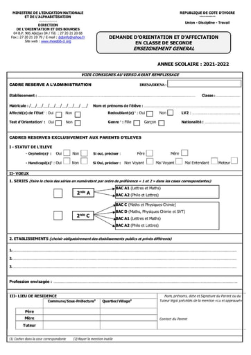 FICHE 2nde 2021 2022