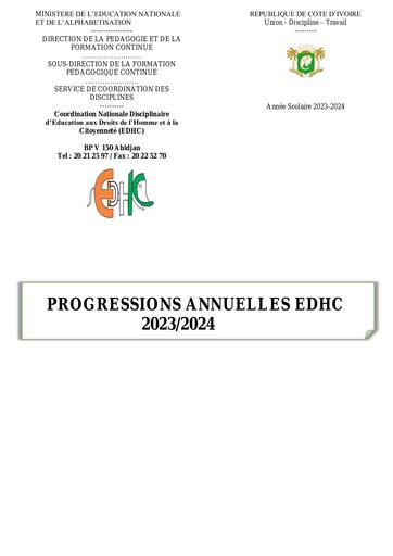 Progressions annuelles EDHC 2023/2024