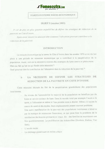 Comment l’éducation pourrait contribuer à la reduction de la pauvreté en Cote d'Ivoire?