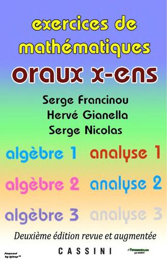ENS MATHS Sup Exercices de mathématiques Oraux de ENS BY TEHUA