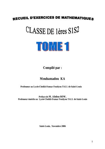 Maths 1ère S1&S2 Cours Exo by M.Tehua