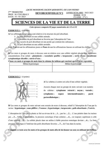 Devoir surveillé SVT 2nde C by Tehua.pdf