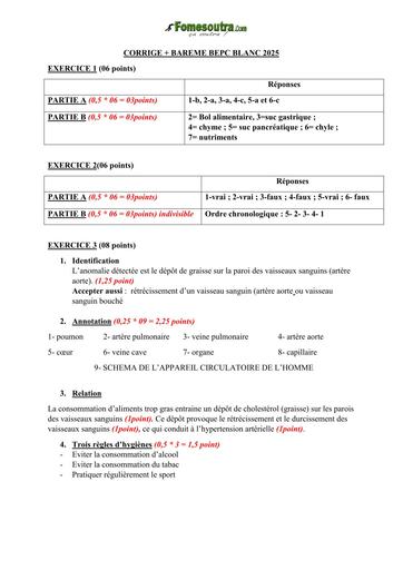 BEPC BLANC REGIONAL 2025 DREN 1 SUJET SVT B AREME by TEHUA
