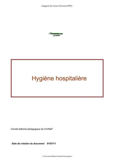 Cours hygiène hospitalière by TEHUA