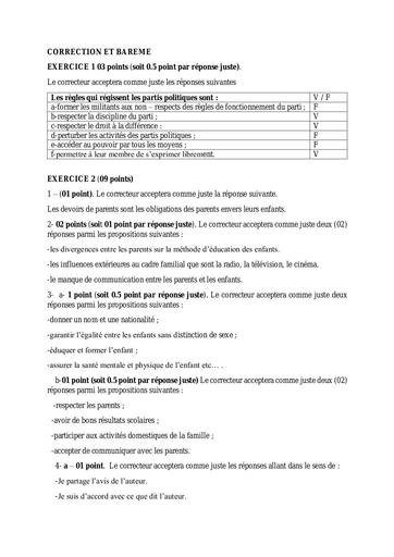Barème Bepc blanc 2024 dren Abidjan 1 EDHC by Tehua