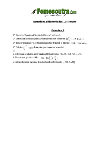 TP 12 Equations différentielles 1er ordre - niveau Terminale Scientifique