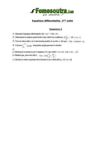 TP 12 Equations différentielles 1er ordre - niveau Terminale Scientifique