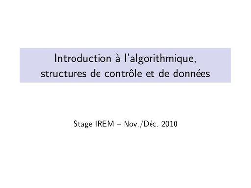 COURS Algorithmes by Tehua