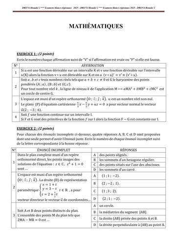 BAC BLANC 2025 BOUAKE 2 MATHS SERIE C SUJET BY TEHUA