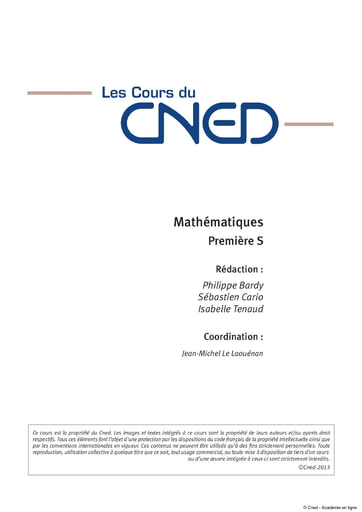 Corrigés exercices de Mathématiques niveau Première S