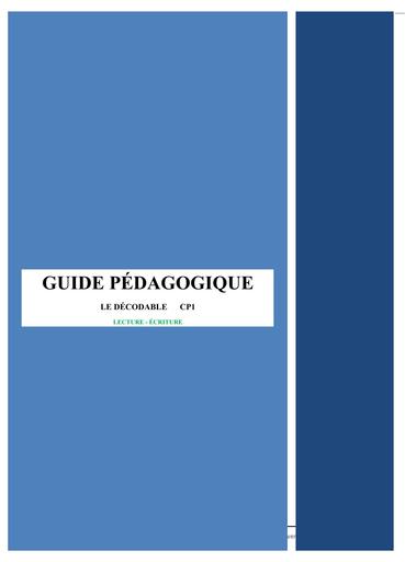 GUIDE PEDAGOGIQUE CP1 REVISE BY TEHUA