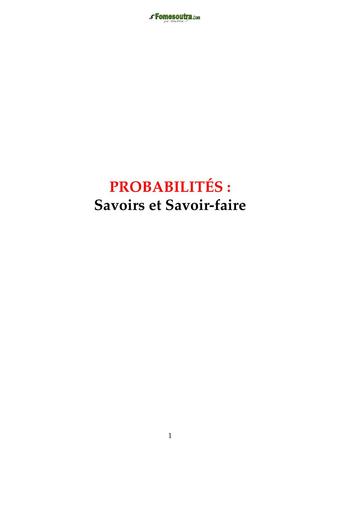 COURS BTS MATHS Probabilités BY TEHUA