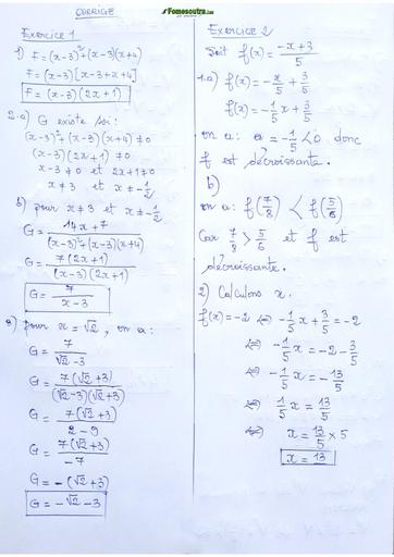 Barême dernière prepa bepc 2024 Maths Aboisso by Tehua