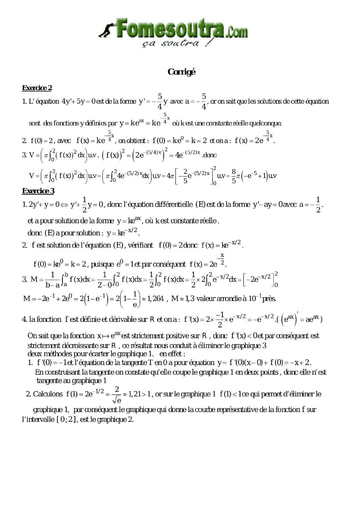 Corrigé TP 3 équations différentielles maths niveau Terminale D