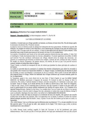 5 5è rédiger un compte rendu de lecture