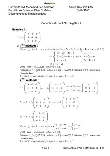 COMPO BTS FILIERE INDUSTRIELLE ELECTROTECHNIQUE EXAMEN DE MATHS 2 ALGEBRE CORRIGE BY TEHUA