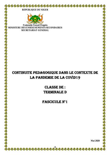 Fascicule maths, pc et svt Tle D by Tehua