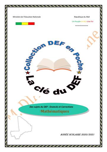 Annal Maths DEF 2010 2020