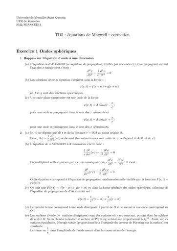 EXOS GUIDES D'ONDES ET ONDES SPHERIQUES