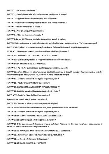 Doc 50 Sujets Corriges Philosophiques by Tehua